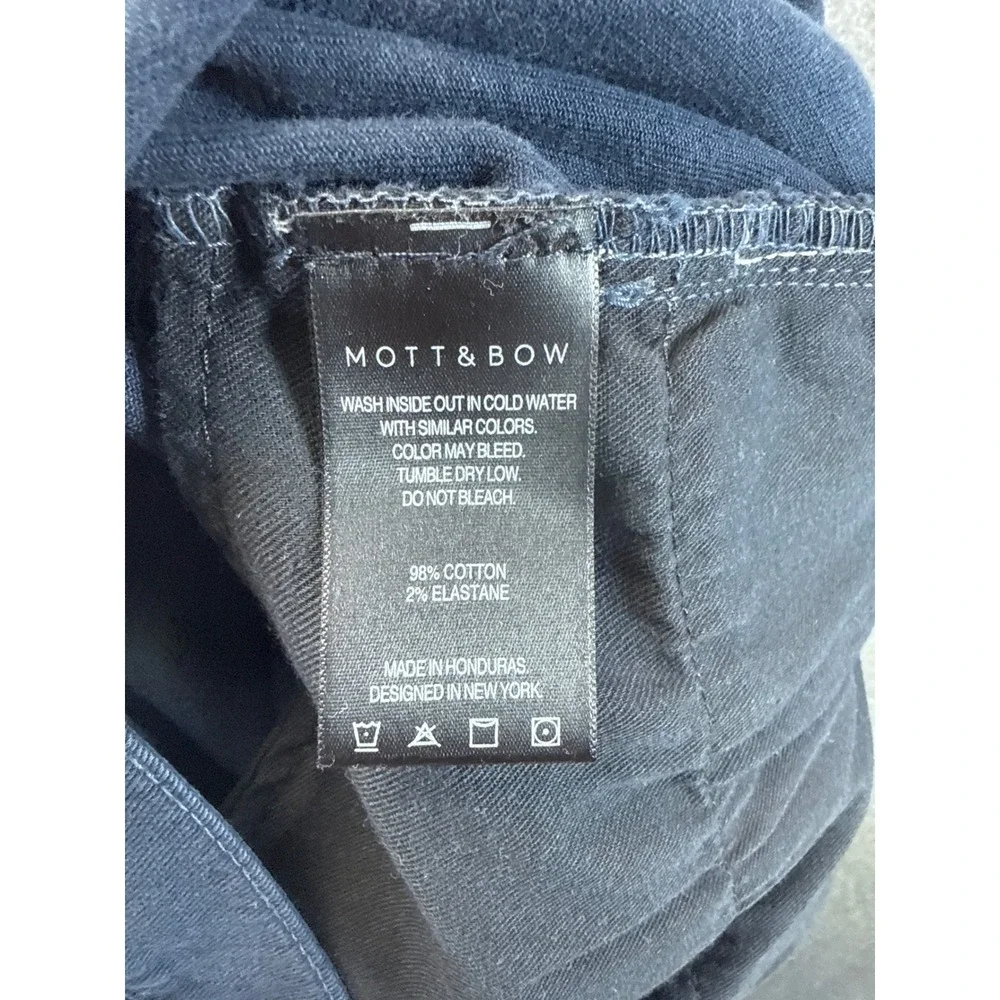 Mott & Bow Mercer Pants Men 42x30 Blue Preppy Straight Leg Cotton Stretch Travel